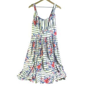 Retro Spec’d Clothing - Women’s White Floral Dress – Size 16 – Retro-Inspired